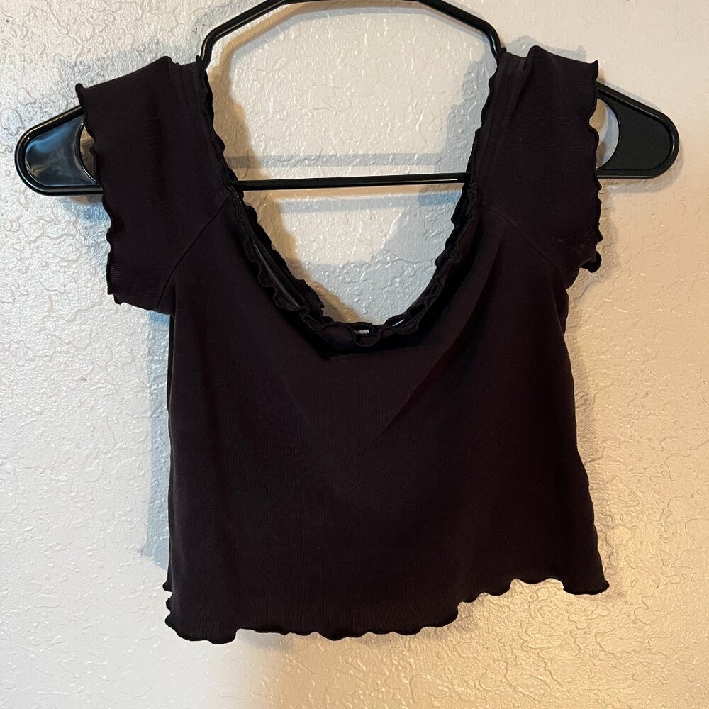 Off shoulder black frilly H&M